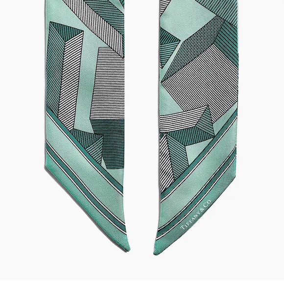 Tiffany & Co. Giant T Ribbon Scarf in Tiffany Blue - Picture 15 of 17